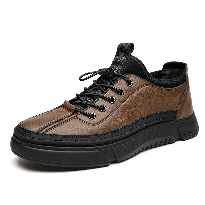 Casual lederen schoenen voor heren Ademschoenen Man Zapatos Hombre Casual Mens Sneakers Sapatos Masculinos Lederen schoenen voor mannen