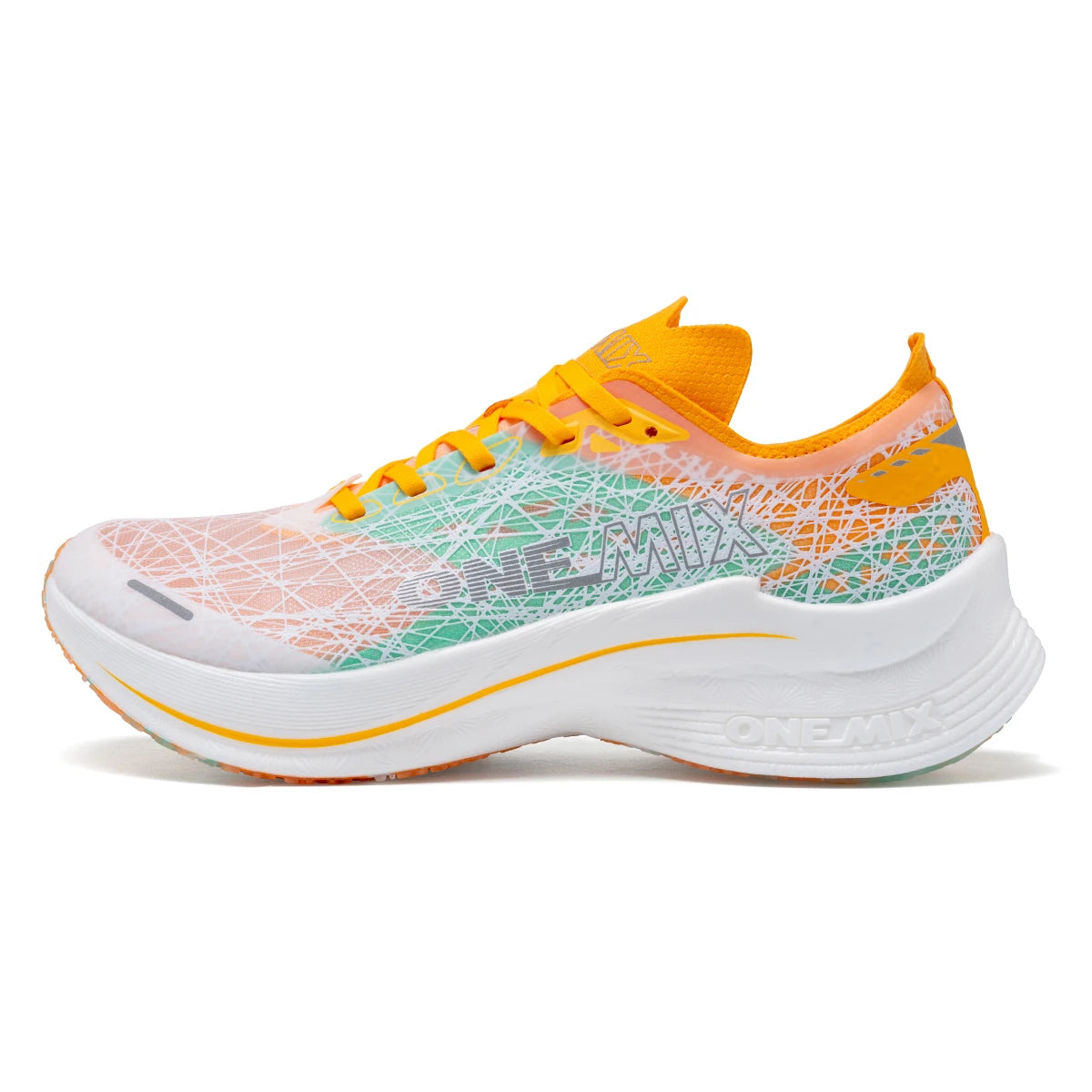 ONEMIX Marathon Carbon Plate Running Shoes Shock Absorption Ultra-light Sports Shoes Rebound Technology Outdoor Men Sneakers
