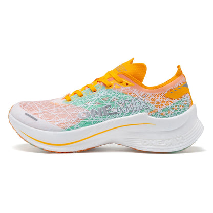 ONEMIX Marathon Carbon Plate Running Shoes Shock Absorption Ultra-light Sports Shoes Rebound Technology Outdoor Men Sneakers