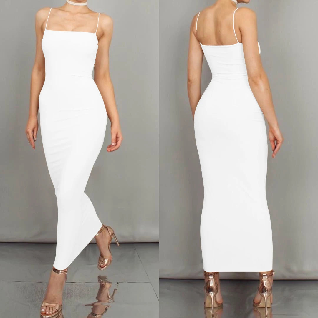 JZ461 Nuovo abito da donna estivo lungo abiti imbracati club abito da stense sexy