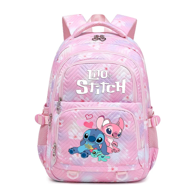 Lilo Stitch Waterproof Large Capacity Backpack for Women Girls Daypack Lightweight Schoolbag Casual Travel Knapsack