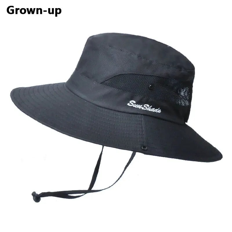 Xinbaoguan 100% polyester 9002 Sommar utomhus solhatt, andningsbar solhatt, fällbar solhatt, kvinnlig hästsvans hål fiskare hatt