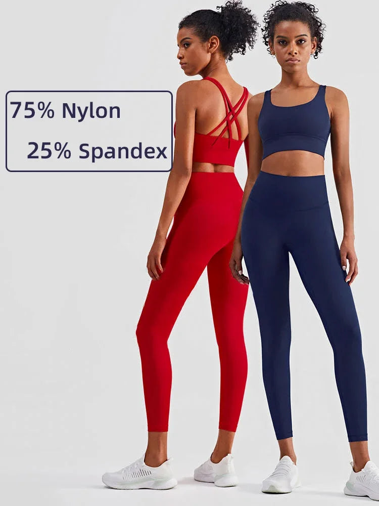 2 Piece Yoga Clothes Women's Tracksuit Athletic Wear Pilates Fitness Suit Gym Workout Push Up Clothes Sports Leggings Suit👖👖