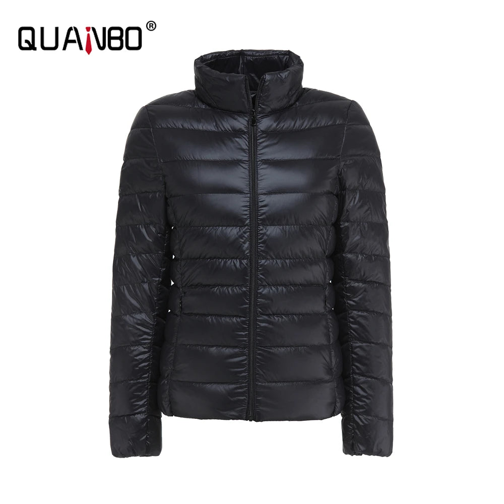 15 Colors Female Slim Fit Short Portable Windproof Puffer Jacket New Women Autumn Winter Packable Ultra Light Weight Down Coat