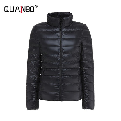 15 Colors Female Slim Fit Short Portable Windproof Puffer Jacket New Women Autumn Winter Packable Ultra Light Weight Down Coat