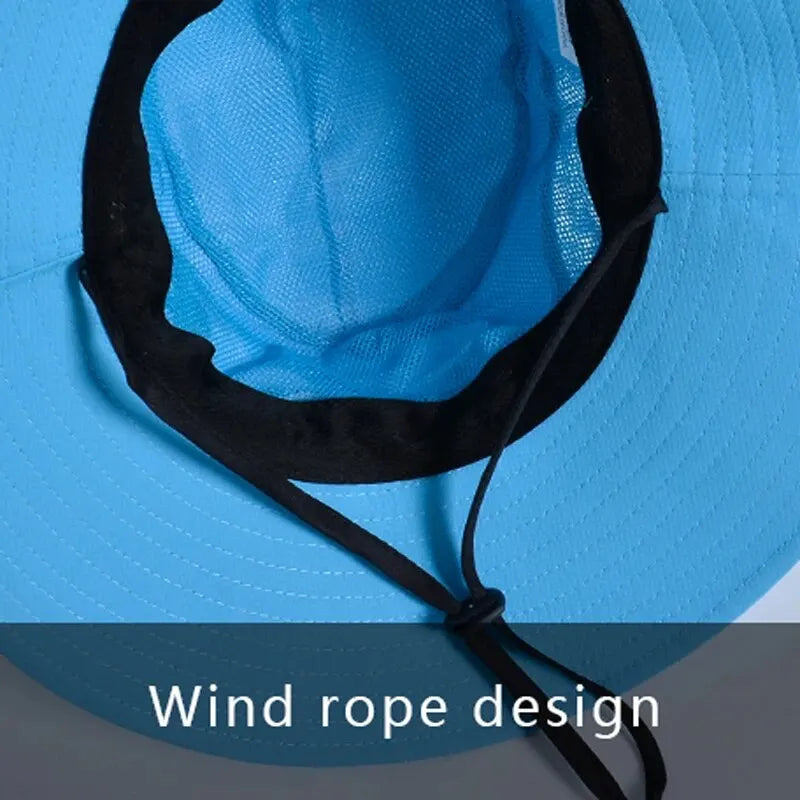 Xinbaoguan 100% polyester 9002 Sommar utomhus solhatt, andningsbar solhatt, fällbar solhatt, kvinnlig hästsvans hål fiskare hatt