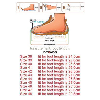 DEKABR Men Genuine Leather Sandals Summer Beach Breathable Fisherman Shoes Slipper Style Soft Bottom Flat Shoes Plus Size 38~48