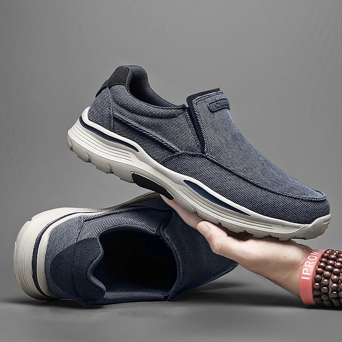Mænds afslappede sko lærred åndbart loafers mænd 2024 ny mandlig komfortabel udendørs vandresko klassiske loafers mænd sneakers