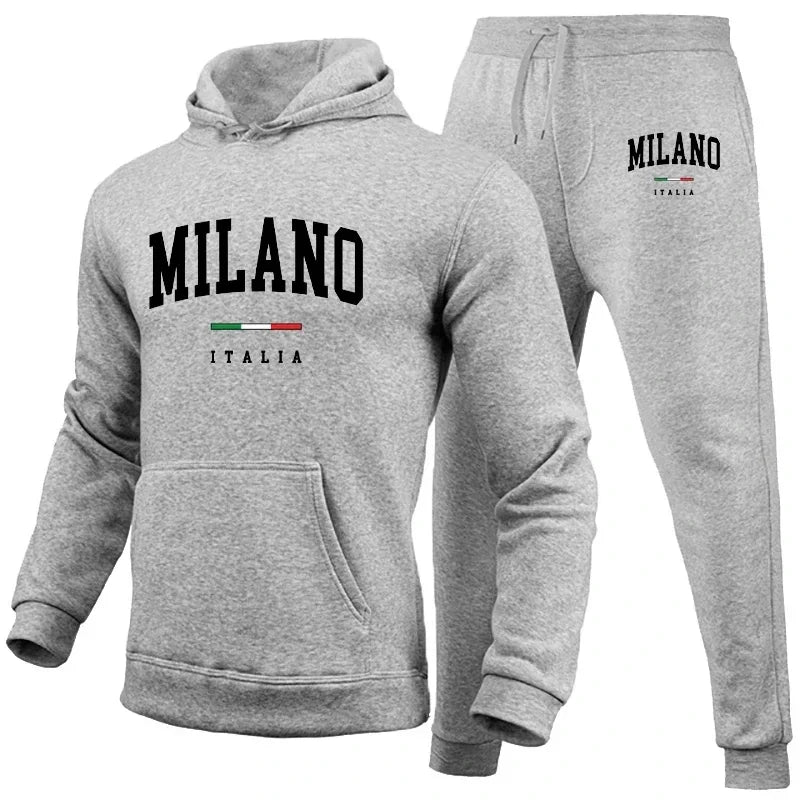 Muška luksuzna kapuljača Set Milano Print Twichirt Tweatpant za muške kapuljače vrhovi jogginging hlače odijelo casual tracksuit u ulici