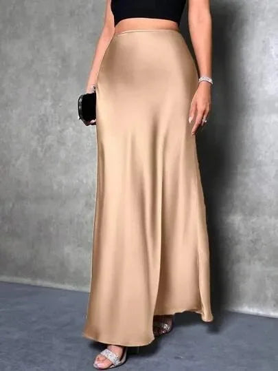 Nuevo estilo de moda europea y americana Velvet A- Falda de línea Línea Vestido largo para mujeres Otoño Invierno 2023 Diseño simple