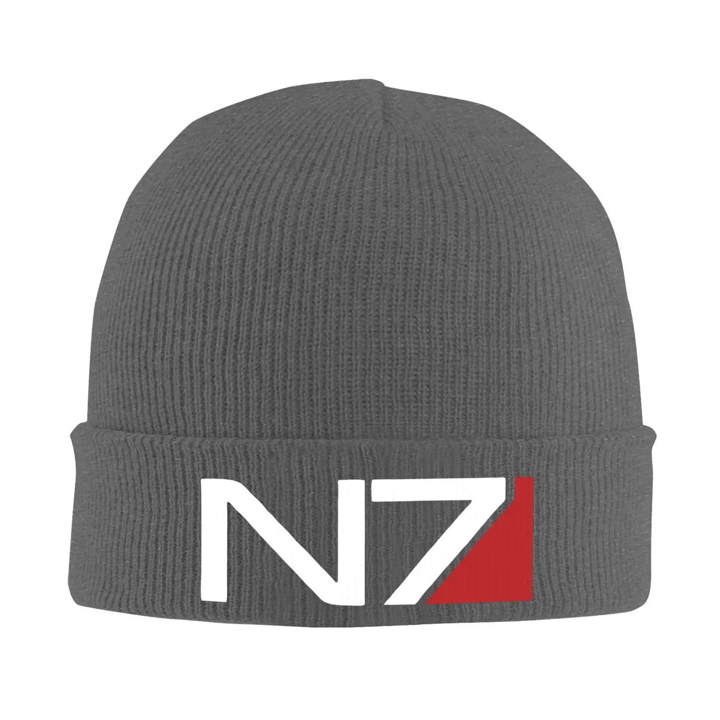 Mass Effect N7 Knit Hat Beanie Winter Hats Warm Acrylic Hip-Hop Caps for Men Women Gifts