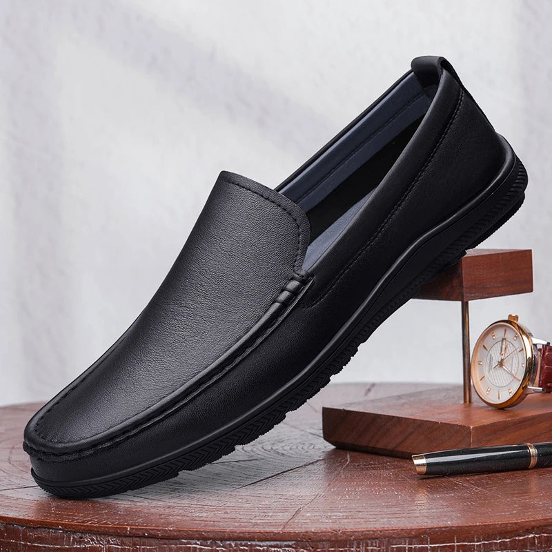 Wysokiej jakości wygodne nowa nowa warstwa na strzępy Business Casual skórzane buty modne mężczyźni oddychający miękki boks