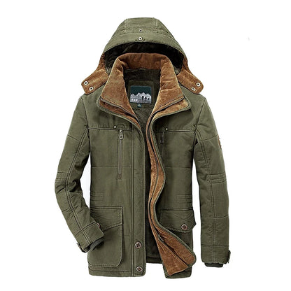 Winter Men's Warm Padded Jackets Fashion Man Mountain Ski Thicken Parkas Overcoats Men Windbreaker Heated Warm Jackets Clothing