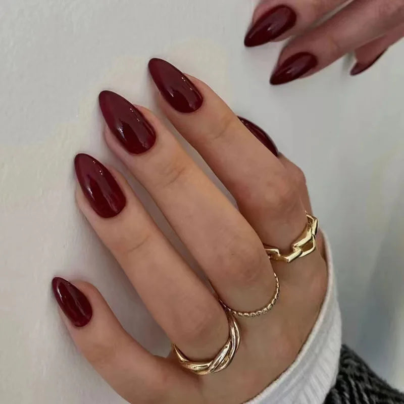 24Pcs Oval Short Pink Press on Nails Simple Ombre Spring False Nail for Sweet Sassy Cool Women&Girl Removable Wearable Nail Art