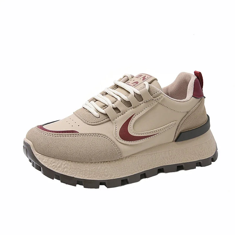 Nuevos zapatos vulcanizados para mujeres con zapatillas deportivas casuales de ropa resistente al desgaste