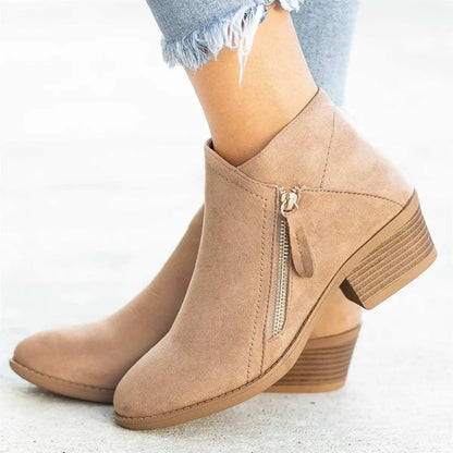 2023 BOOTIES MULHERES AUTUNUS CULHETO CHELSEA BOOTS MULHERES PLATAGEM DE MAPATIVA BOOTS Side zíper do salto no tornozelo Botas de Mujer