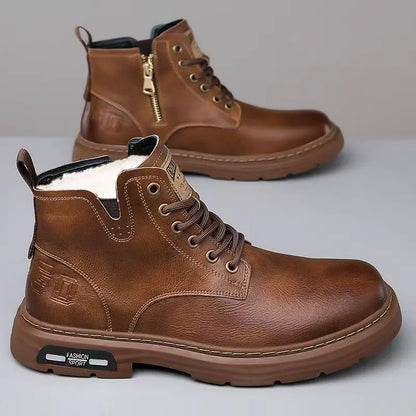 Winter Männerstiefel Trendy Herrenschuhe Britische Frachtstiefel im Freien im Freien vielseitige Freizeitschuhe Mann Schuhe Knöchelstiefel