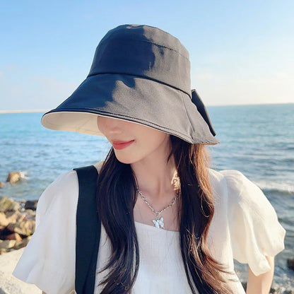 Ricygvm Sweet Bow Women Fisherman Cap Cotting Suur