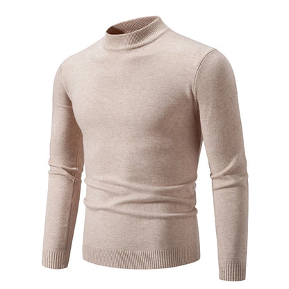 Ny Autumn Winter Designer Fashion Half Turtleneck Sticked tröja Högkvalitativ herr Casual Solid Color Warm Woman Sweaters