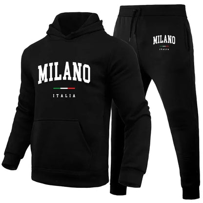 Muška luksuzna kapuljača Set Milano Print Twichirt Tweatpant za muške kapuljače vrhovi jogginging hlače odijelo casual tracksuit u ulici