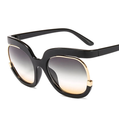 New Fashion Round Oversized Sunglasses For Women Men Retro Designer Ladies Sun Glasses Trending Product Shades UV400 Eyewea