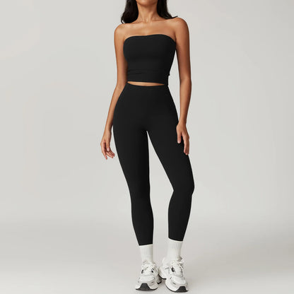 Women's Clothes 2pcs Gym Yoga Suit Sports Set Workout Tracksuit Breathable Sexy Bra Fitness Bell-bottoms Leggings Athletic Wear