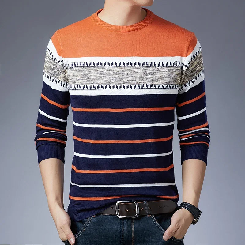 Pull à manches longues pour une chemise en tricot à manches longues à manches longues pour hommes à la mode et à manches longues pour hommes