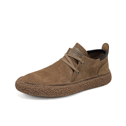 Mäns mocka äkta läder casual skor snörning män ljus bekväm körning lägenheter utomhus oxfords sko