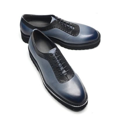 Mote menns Oxford heissko ekte skinn rundt tåhøyde Økende forretningskontor casual dress joggesko for menn