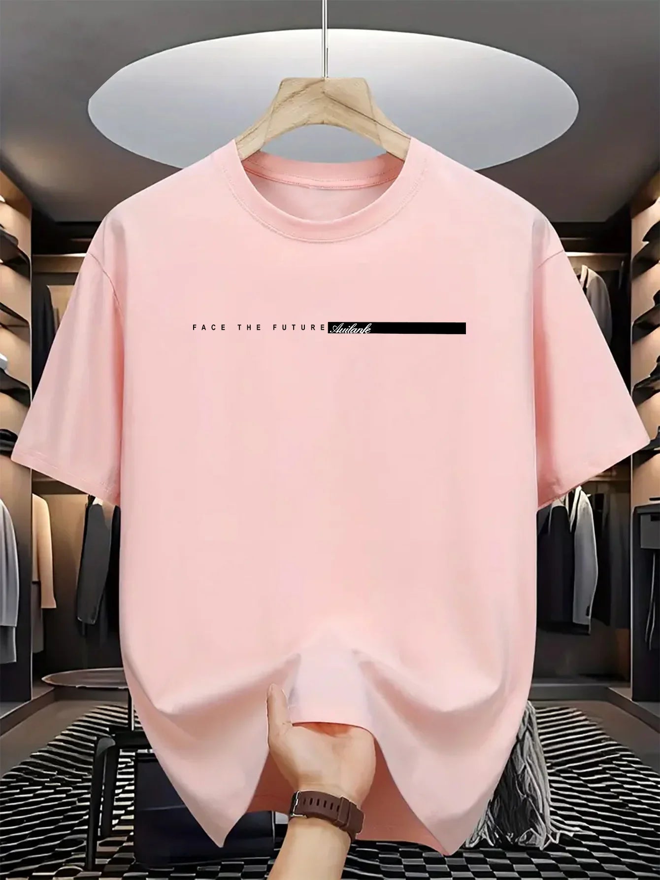 Letnie męskie litery kapitałowe Drukuj okrągły szyjka krótkoczestrwałe T-shirt TOP High Street Men and Women's Style
