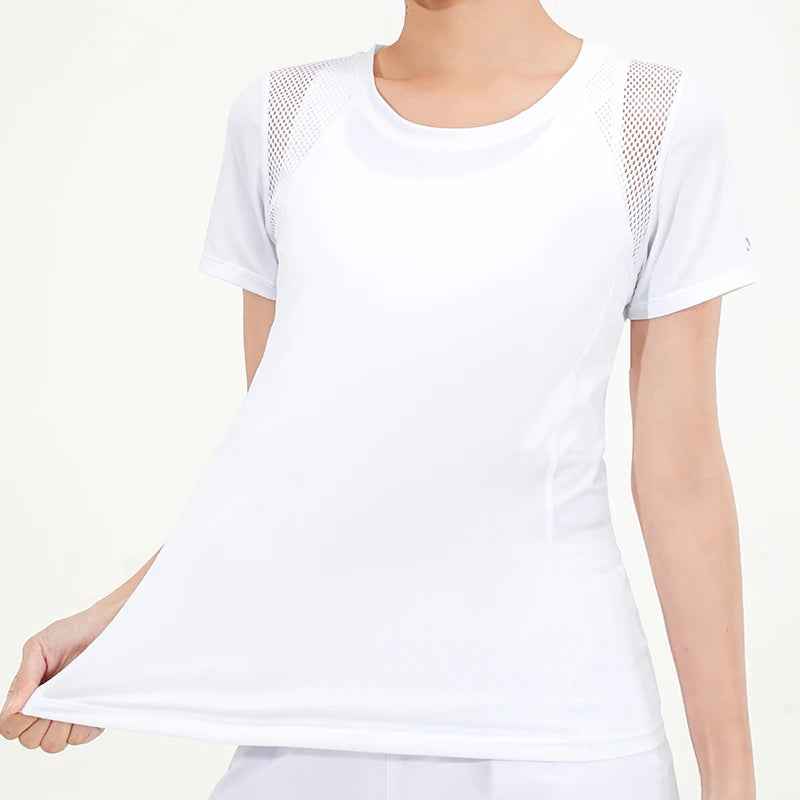 Yoga T-Shirts Women Short Sleeve Quick Dry Breathable Workout Running Sportswear Tees Fitness Gym Clothing Camiseta Mujer