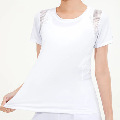 Yoga T-Shirts Women Short Sleeve Quick Dry Breathable Workout Running Sportswear Tees Fitness Gym Clothing Camiseta Mujer