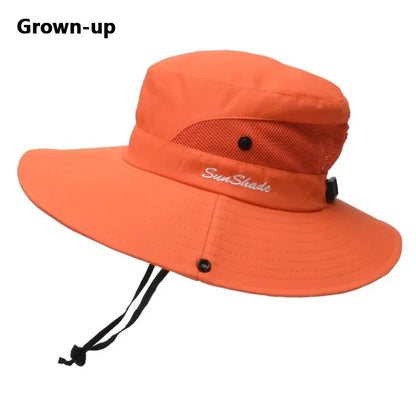 Xinbaoguan 100% polyester 9002 Sommar utomhus solhatt, andningsbar solhatt, fällbar solhatt, kvinnlig hästsvans hål fiskare hatt