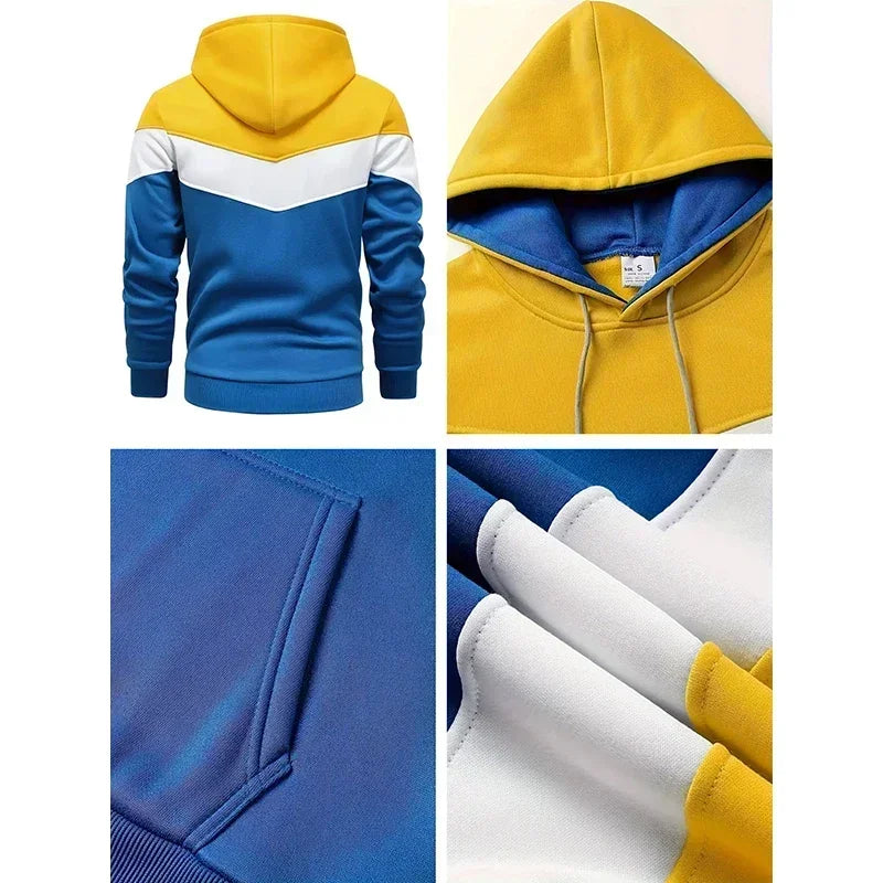 Herre Tracksuit King Printing Sports Suit Sports Hoodie+Pants 2 Pit Suit Casual Sweatshirt Suit Jogging Men's Splicing Tøj