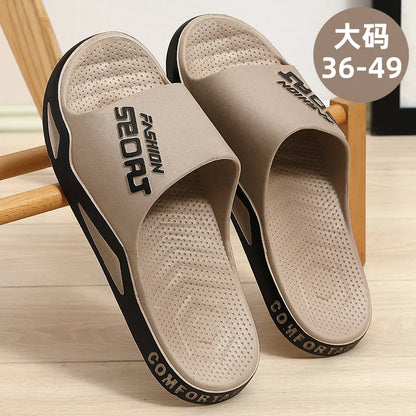 House Men Slippers Letter PVC FLIP FLIP SOFT SOL