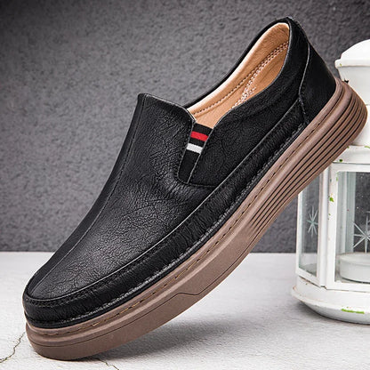Spring Outdoor Oxford Shoes Comfortable Massage Soles Casual Shoes Men's Loafers High Quality Flat Sole Genuine Leather Shoes