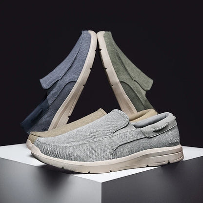 Ny sommer åndbar lærred sko mænd loafers glider på sneakers mode afslappet mænd sko lette lejligheder mænd, der kører zapato