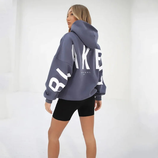 American Retro Letter Print Oversized Sweatshirt Women Harajuku Y2K Trendy Streetwear Top Chic kleurrijke veelzijdige casual hoodie