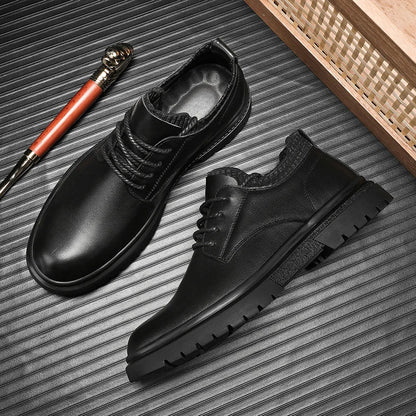 Luxury-style Men's Genuine Leather Casual Shoes Soft Sole Lace-up Oxford Shoes Stylish Formal Dress Footwear Male Business Shoes
