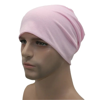Sombreros de primavera para mujeres Gorro delgado Capa tejida Girl Autumn Cool Candy Color Geanie Hombres Pila de algodón Capa de pila Capa informal