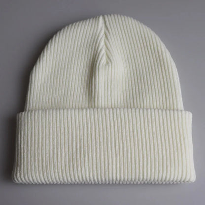 Brand Oohmy Knitted Hats for Men Women, Skullies Caps, Warmer Bonnet, Casual Cap, Monochromatic, Male and Female, Winter, 2024