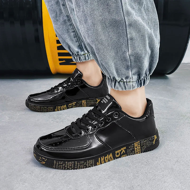 Noi adidași din aur pantofi de cuplu de lux casual sclipici de sclipici bărbați hip-hop streetwear skateboard pantofi bărbați designer de încălțăminte de design