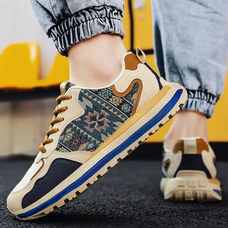 New large size men's shoes Fashion casual sports shoes men's platform sneakers Breathable mesh running shoes men loafers