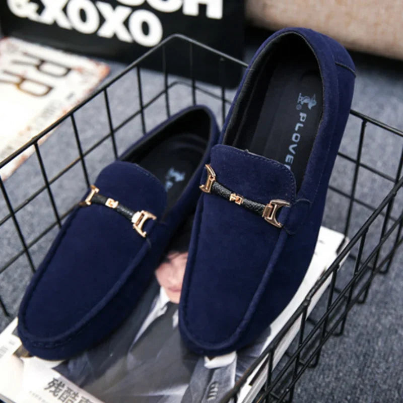 Mænds afslappede sko bløde komfortable kørsel Moccasins glider på loafers til mænd letvægt flad vandresko sapatenis maskulino