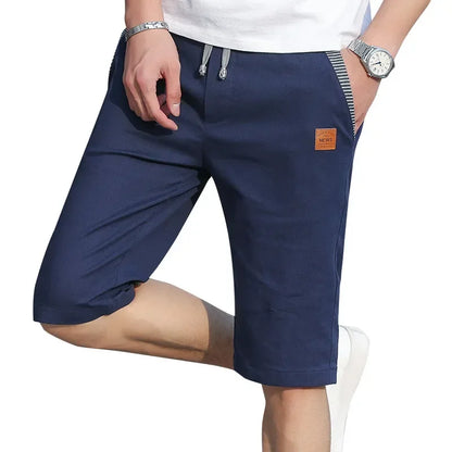 Man Summer Men's Casual Cotton Linen Shorts Beach Short Pants Male Bermudas Trend Breeches Casual Sport Shorts Classic Brand