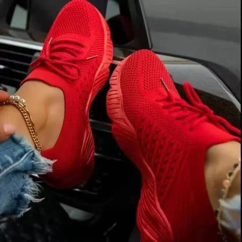 Ženske mreža dihajoča priložnostna superge čipkaste vulkanizirane čevlje ženske platforme superge ženske čevlje plus size Zapatos de mujer