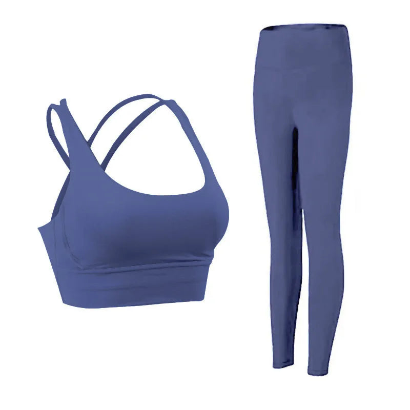 2 Piece Yoga Clothes Women's Tracksuit Athletic Wear Pilates Fitness Suit Gym Workout Push Up Clothes Sports Leggings Suit👖👖