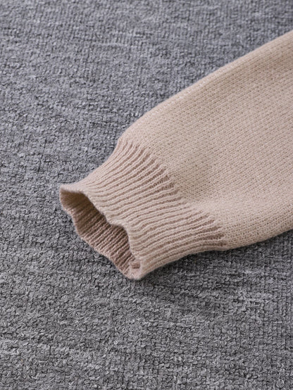 New Popular Spring Autumn Graffiti Jacquard Pattern Pullover Sweater Casual Round Neck Contrast Color Knitted Men's Pullover