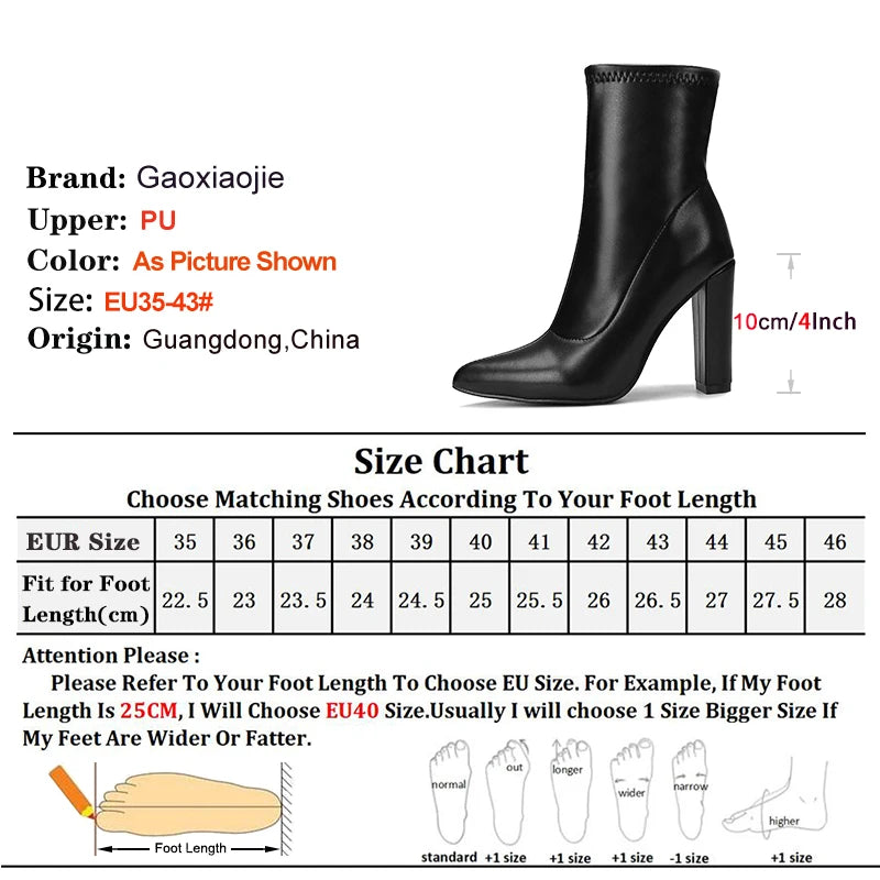 Red Ankle Boots For Women 2025 Spring New Side Zip Pointy Toe Shoes British Style Lady Short Boots Woman 10CM Leather High Heels