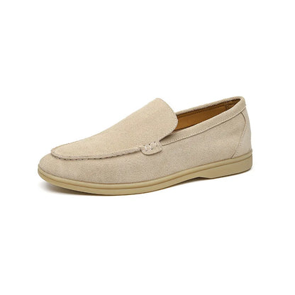 Herren lässige Schuhe Kuh Wildleder echte Leder Männer Klassische Britenstil -Ladung Moccasins Herren Leichte bequeme Fahrflats